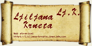 Ljiljana Krneta vizit kartica